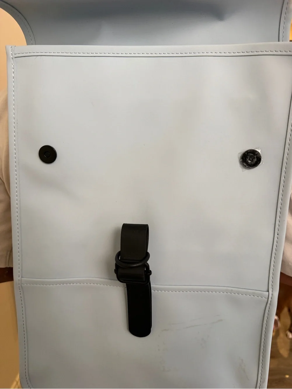 Rains Sky blue Backpack Mini NWT w/ a few scuff marks.Pics part of description